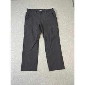 LL Bean Cresta Hiking Pants Mens 36x30 Gray Zip Pockets Water Resistant